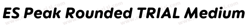 ES Peak Rounded TRIAL Medium字体转换
